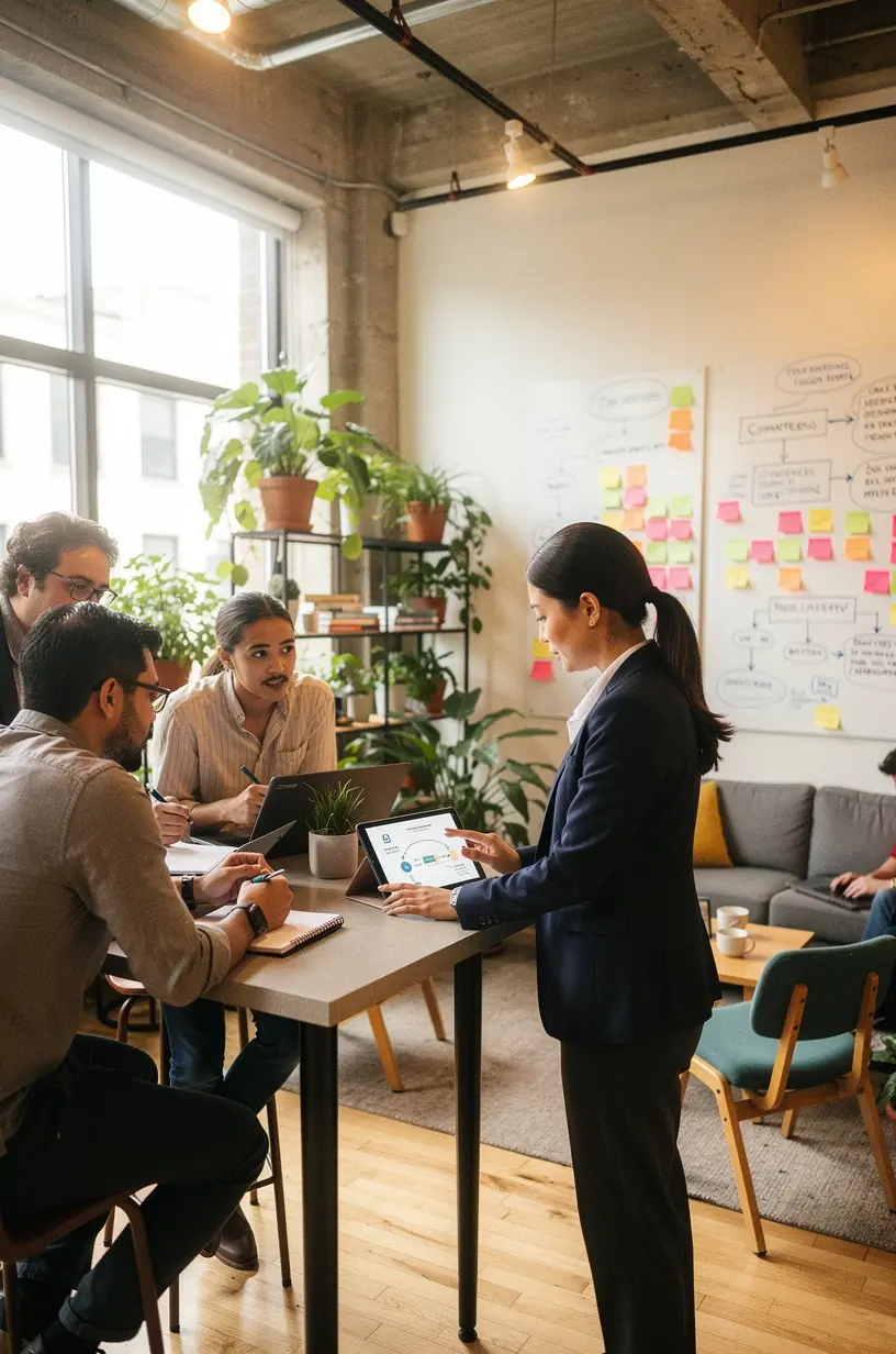 Step-by-step habit tracker creation process illustration