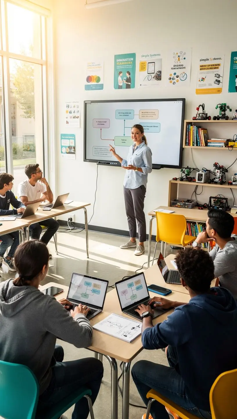 Simple project management system workflow illustration