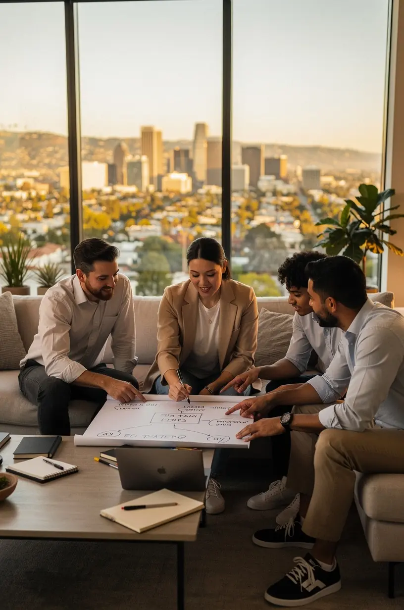 Professional team collaboration